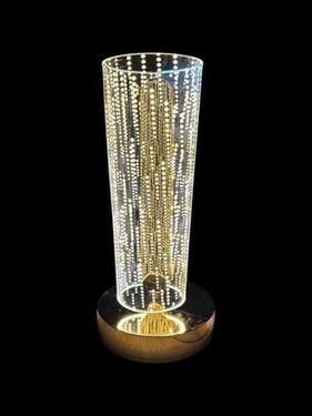 ART 57855210124123980184975 Şarj Edilebilir Kristal Masa Lambası, 3 Işık Modu, Dokunmatik Kontrol, Usb-C Şarj Girişi, Kompakt Tasarım .