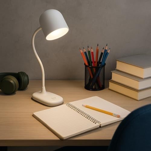 ART 57855210124141980184975 Berlin Şarjlı Dokunmatik Masa Lambası 4000K Gün Işığı, Esnek Boyun, Usb Şarjlı, Parlaklık Ayarlı Led Okuma Ve Çalışma Lambası .
