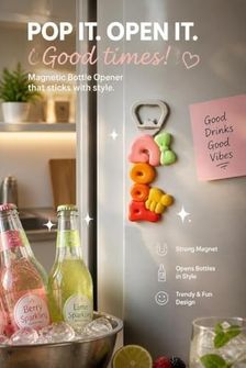 ART 57855210126491080184975 Manyetik Şişe Açacağı Buzdolabı Magneti Renkli Dekoratif Kapak Açıcı Güçlü Mıknatıslı Metal Şişe Açacağı Ev Mutfak Bar Kullanımı İçin Diğer