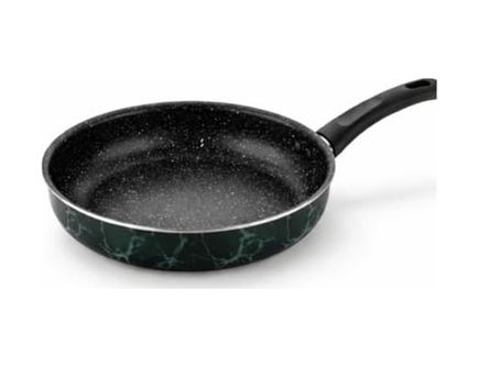 ART 57855210127129780184975 30 Cm Teflon Tava, Yapışmaz Yüzey, Homojen Isı Dağılımı, Ergonomik Sap, Yeşil Mermer Desen Açık Bakır