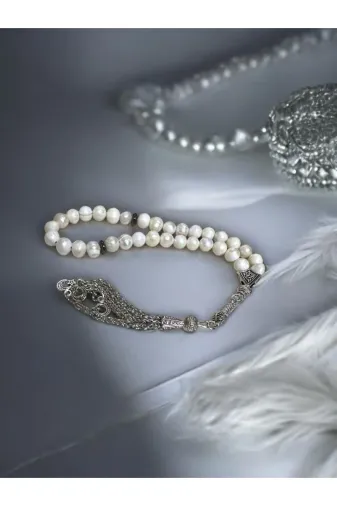 ART LİFE DOĞALTAŞ Natural Stones 544864684654351 Sertifikalı Gerçek Inci Doğal Taş Tesbih 33'lü
