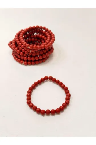 ART LİFE DOĞALTAŞ Natural Stones ART LİFE DOĞALTAŞ Natural Stones 300158 Zinobar (Zinober) Doğaltaş Bileklik (6Mm)