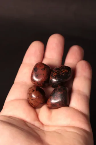 ART LİFE DOĞALTAŞ Natural Stones ART LİFE DOĞALTAŞ Natural Stones 300516 Sertifikalı Kahverengi Obsidyen Tambur Kütle Doğal Taş