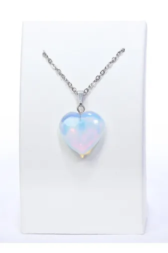 ART LİFE DOĞALTAŞ Natural Stones artlıfe200263 Kopya - Kalp Kesim Ay Taşı Kolye