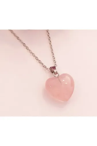 ART LİFE DOĞALTAŞ Natural Stones artlıfe200264 Kopya - Kalp Kesim Ay Taşı Kolye