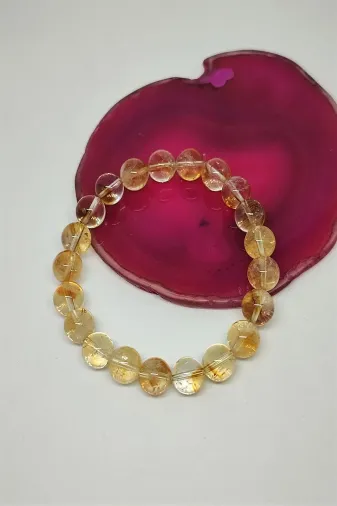 ART LİFE DOĞALTAŞ Natural Stones artlife3000304 Sertifikalı 8 Mm Sitrin Doğaltaş Bileklik