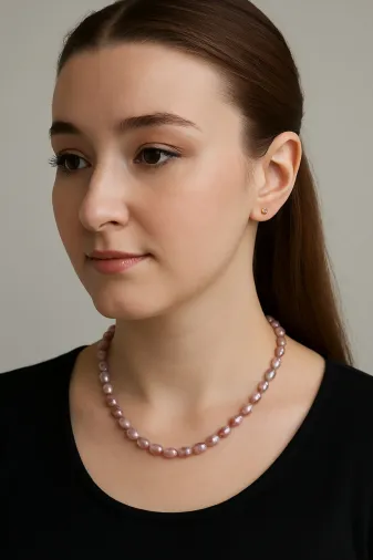 ART LİFE DOĞALTAŞ Natural Stones artlıfe5000267 Gerçek İnci Gümüş Kolye