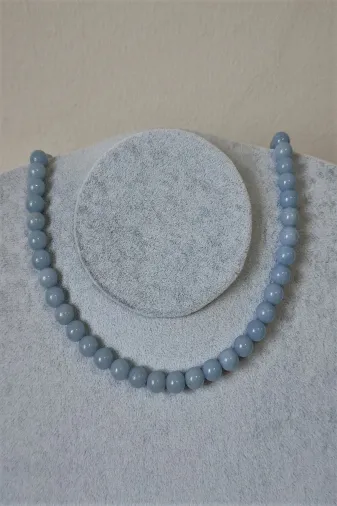 ART LİFE DOĞALTAŞ Natural Stones artlıfe900538 Sertifikalı 8 Mm Kahve Akik Doğaltaş Kolye