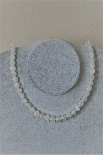 ART LİFE DOĞALTAŞ Natural Stones artlıfe900540 Sertifikalı 8 Mm Selenit Doğaltaş Kolye