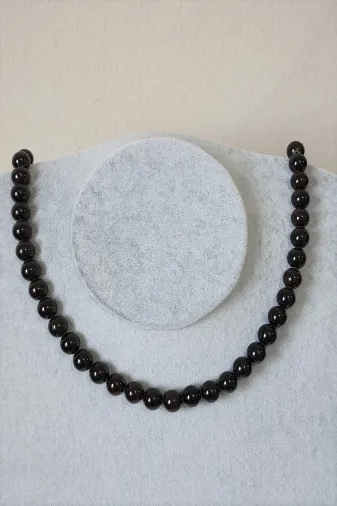 ART LİFE DOĞALTAŞ Natural Stones artlıfe900549 Sertifikalı 8 Mm Necef Doğaltaş Kolye