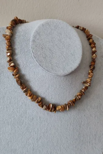 ART LİFE DOĞALTAŞ Natural Stones artlıfe900583 Sertifikalı 6 Mm Güneş Taşı Doğaltaş Kolye