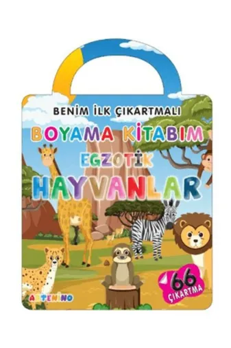 Artenino 9786259892238 Çantali Boyama Kitabi - Egzotik Hayvanlar