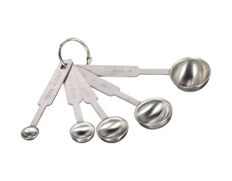 Arzum 131573450 Ölçü Kaşığı Seti 5&apos Li Paslanmaz Çelik Ölçüm Kaşığı Seti, Çok Renkli Beyaz