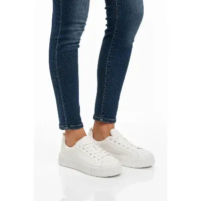 Aspor Beyaz Bağcıklı Unisex Spor Ayakkabı