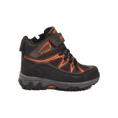 Aspor Kahve Turuncu Polarlı Fermuarlı Erkek Çocuk Outdoor Bot