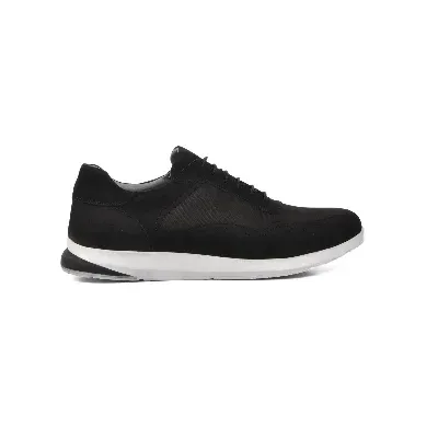 Aspor Siyah Nubuk Erkek Sneaker Ayakkabı ( Büyük No )