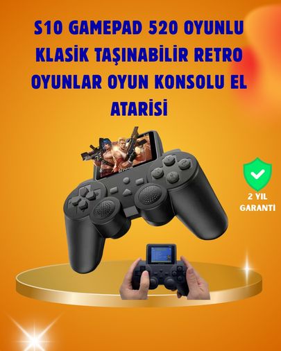 ASTRALTECH 108018936 Çocuklar Ve Yetişkinler İçin Uygun 500 Oyunlu Taşınabilir Mini Retro El Konsolu