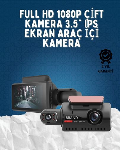 ASTRALTECH 109311361 Çift Görüşlü Dashcam - Gece Görüşlü 1080P Araç İçi Güvenlik Kamerası