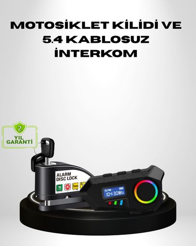 ASTRALTECH 116891784 Motosiklet Ve Günlük Kullanım İçin Bluetooth Hoparlör Ve Disk Kilidi Seti