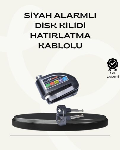 ASTRALTECH 95744333 Çift Modlu 110Db Alarmlı Disk Kilidi Suya Dayanıklı