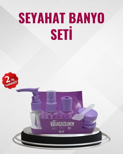 ASTRALTECH TKNUCZZZ5LİSEYAHATŞİŞESİ-2MKR Seyahat Boy Banyo Seti 5 Li Mini Şişe Ve Krem Kutusu Çantalı Çok Renkli