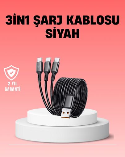 ASTRALTECH TKNUCZZZC103LÜKABLO-1MKR Çoklu Usb Şarj Kablosu 1,2M Hızlı Şarj, 3A Güçlü Akım Standart