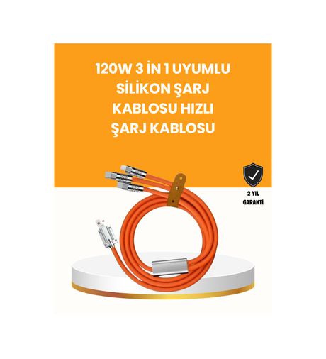 ASTRALTECH TRİTHLTXUCZZZS219ŞARJKABLOSUUUUUU-6-BLNCCC Çoklu Cihaz Dostu 120 W Hızlı Şarj Kablosu - Tek Kablo İle Her Cihaz Elinizin Altında