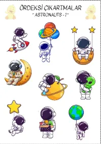 Astronotlar - 1 Çıkartma