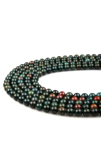 Asya Gems AYG-2016 Kan Taşı Doğal Taş Dizi 8 Mm Küre Kesim