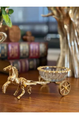 atabey home ATLILOKUMLUK 1 Adet Gold-Fayton - Atli Lokumluk-Masa Dekoru- Lüks Kahve Yani Lokumluk- Döküm Çerçeveli