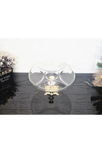 atabey home BÖLMELİSUNUMLUK Küçük Bölmeli Servis Tabaği Döküm Kare Gold Ayakli  & Sunumluk & Kahvaltilik & Çerezlik 25 Cm