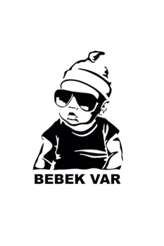 ATAMARKET ATA-844463 Sticker Arabada Bebek Var Araba Sticker Oto Sticker Araba Sticker  20 Cm