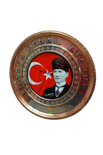 ATATÜRKTABLO25CM Atatürk Duvar Tablosu Bakir Duvar Tablosu M.k. Atatürk Tablo Özel Elişçiliği 25 Cm A++ Kalite Safir