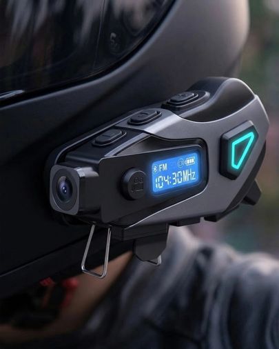 Atlasnua 126013902 Kask İçi Bluetooth Kulaklık Kamera Ve Fener Özellikli Su Geçirmez Dayanıklı Tasarım