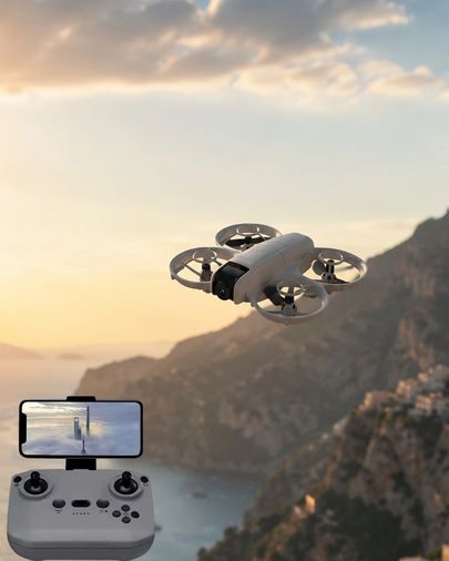 Atlasnua 126929312 Uzaktan Kumandalı Mini Drone Hd Kamera Işıklı Tasarım