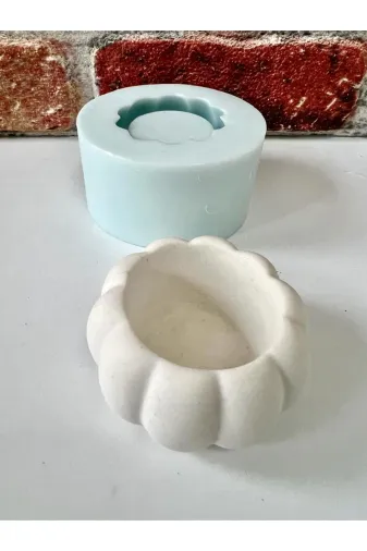 Atölye Eda Dem kabaksaksısk Dekoratif Kabak Saksı Silikon Kalıp