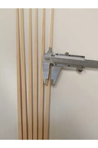 atölyebaneta 05mm*05mm*99cm Maket Çıtası 5Milimetre X 5Milimetre X 99 Cm Boyunda Çam Ağacı 8 (Adet)