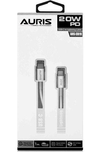 Auris Ars-Cb19 20Watt (Type-C To Lightning) İki Yönlü Şarj Data Kablo