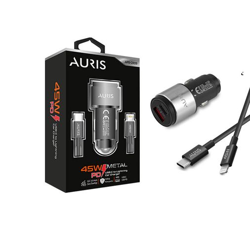 Auris Ars-Cr09 45W Iphone Lightning Usb-C Pd Metal Oto Şarj Aleti
