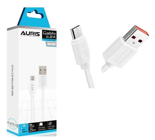 Auris Aurıs Ars-Cb15 Type-C Usb Data Şarj Kablo 25Cm