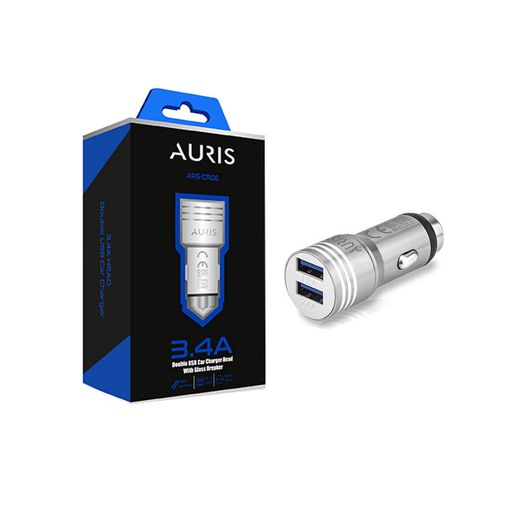 Auris Cr06 Metal Araç Şarj Başlığı Kafa 3.4A Araç İçi Şarj Başlığı