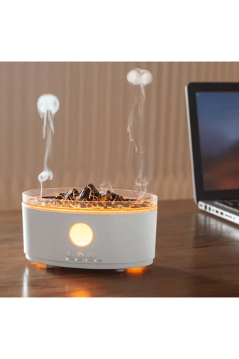 AUS-06 Auhma Volkan Aromaterapi Difüzör Humidifier Buhar Makinesi Nemlendirici Difüzörü 300 Ml 10X17 Cm Bn17
