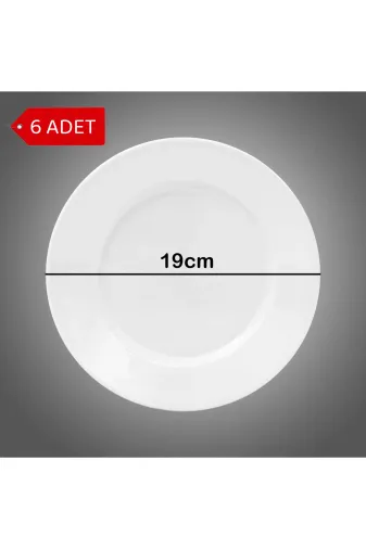 Avangart Mutfak TYCZ0SEYTN170877849993448 6 Adet - 19Cm İnce Kırılmaya Dayanıklı Polikarbon Plastik Tatlı, Pasta, Börek, Pilav, Servis Tabağı
