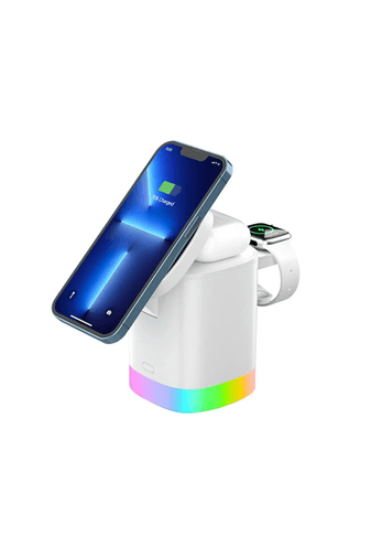 AW13 Acl 3 In 1 Rgb Kablosuz Şarj Standı Telefon Saat Kulaklık Uyumlu Airpods Şarj Standı