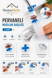 Ayarlanabilir Pervaneli Musluk Başlığı – Mutfak & Banyo Için Oynar Başlıklı, Pratik Temizlik Aparatı