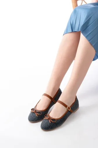 Aymood 140465aym 6321 Laci Keten Günlük Baret Tokalı Babet