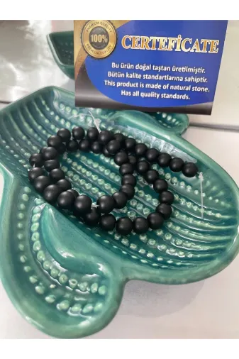 AYSHO matoniksdizi Mat Oniks (Onıx) Doğal Taş Dizi (8 Mm)