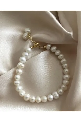 AYYA ATELIER İnci12 Kadın Gerçek Inci Bileklik