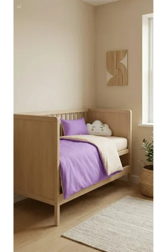 Baby Clime 6USR-90130-1 5 Parça Bebek Uyku Seti 90X130 Yorgan - Bulut Yastık Hediyeli