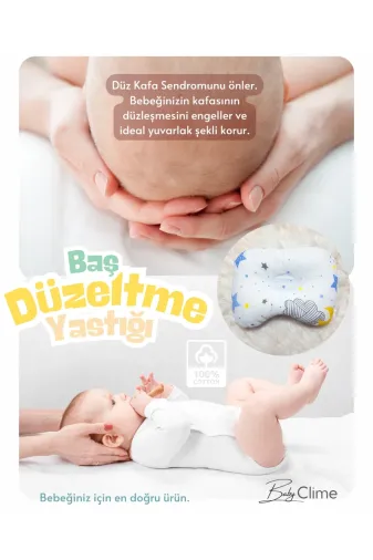 Baby Clime BAŞDY-1. Düz Kafa Yastığı, Yenidoğan Yastık, Bebek Yastığı